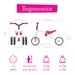 Chillafish Quadie loopfiets - Roze -  maten