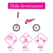 Chillafish Quadie loopfiets - Roze - skills