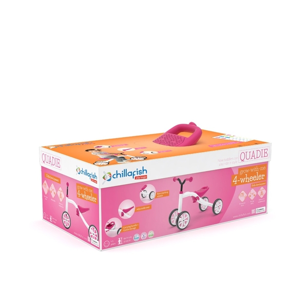 Chillafish Quadie loopfiets - Roze - verpakking