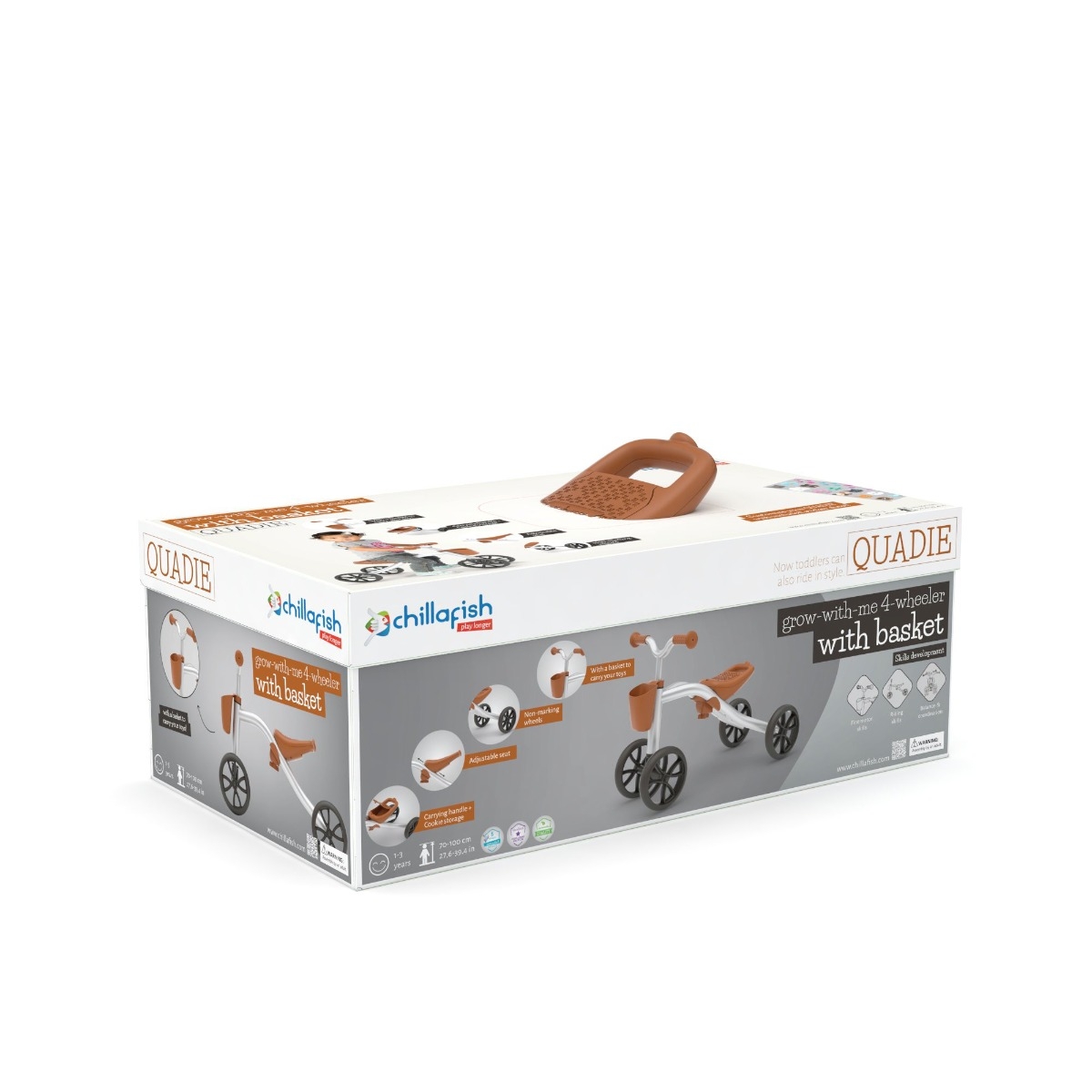 Chillafish Quadie 2 loopfiets - Zilver - verpakking