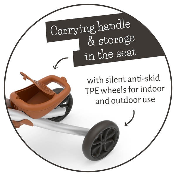 Chillafish Quadie 2 loopfiets - Zilver - wielen 