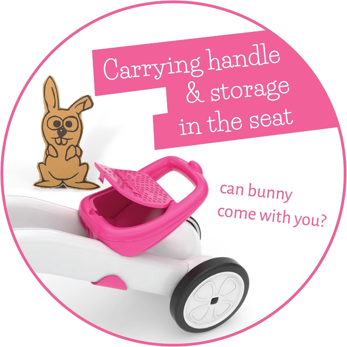 Chillafish Bunzi loopfiets - Roze - zadel