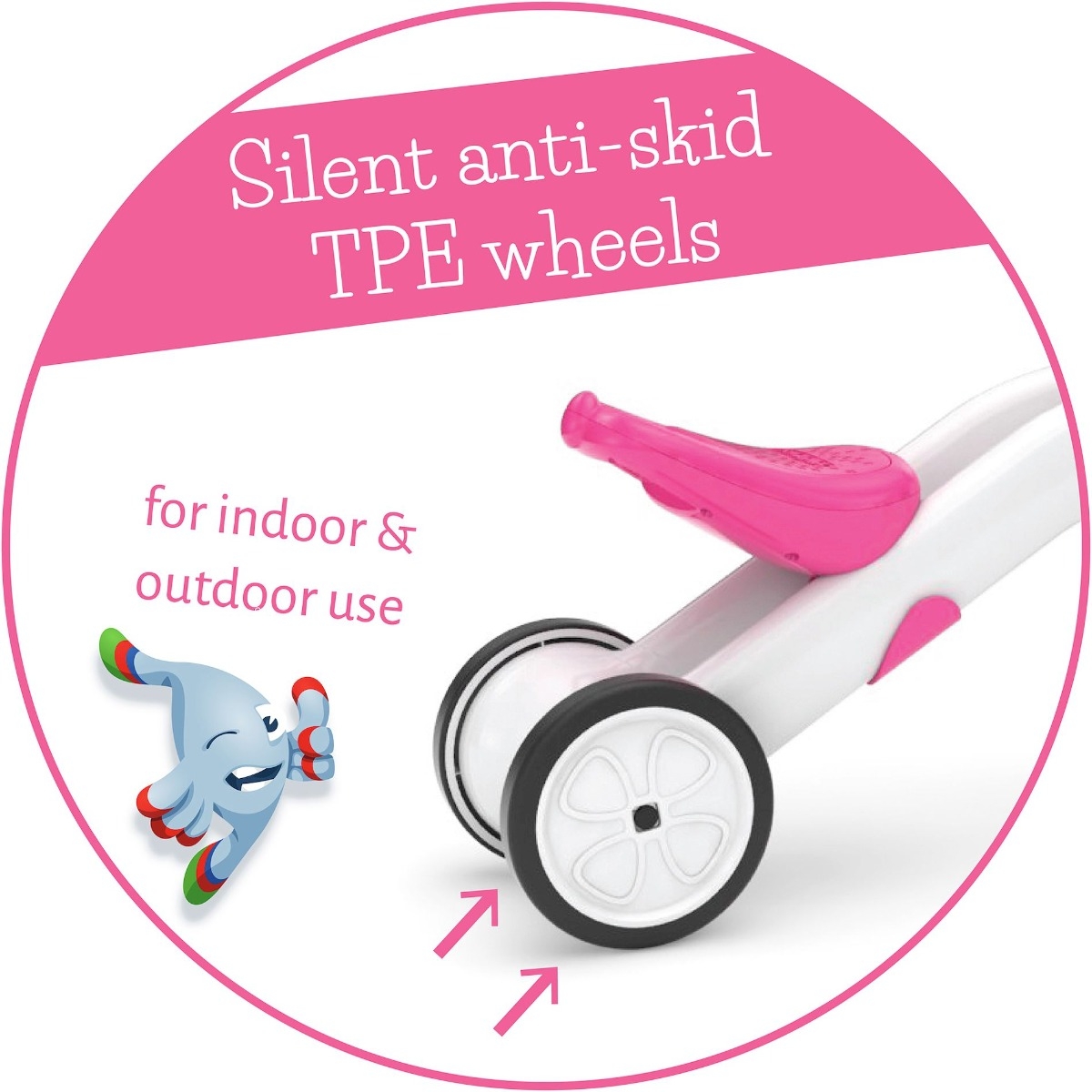 Chillafish Bunzi loopfiets - Roze - wielen