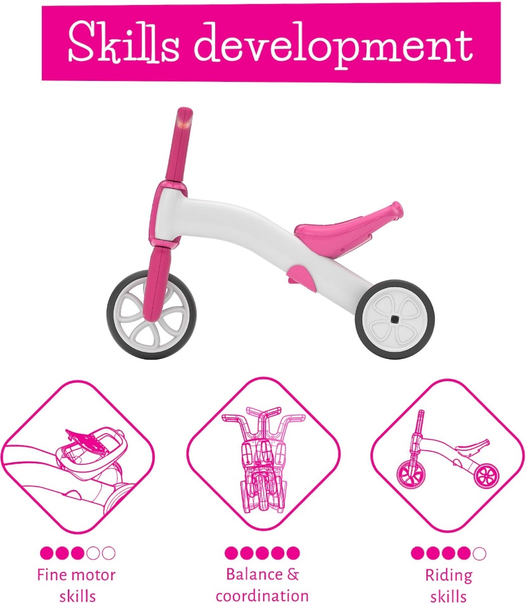 Chillafish Bunzi loopfiets - Roze - skills