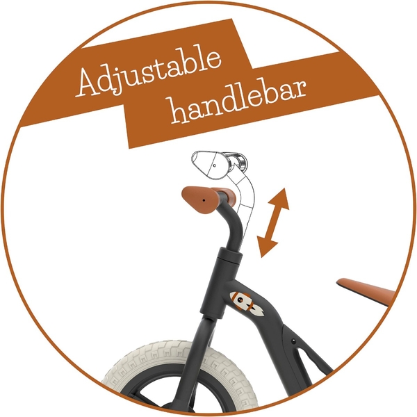 Chillafish Charlie loopfiets - Zwart - stuur