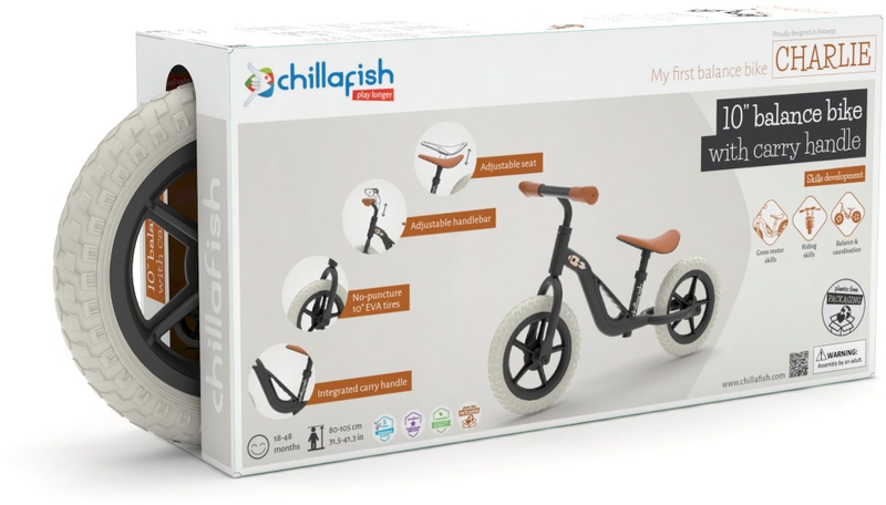 Chillafish Charlie loopfiets - Zwart - verpakking