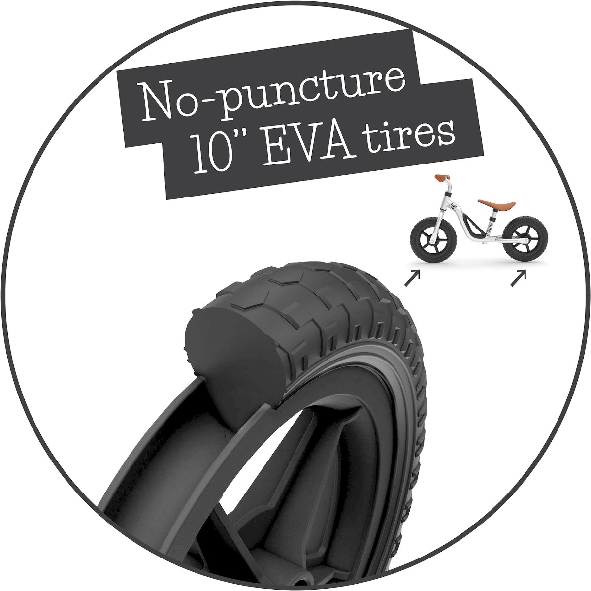 Chillafish Charlie loopfiets - Zilver - banden