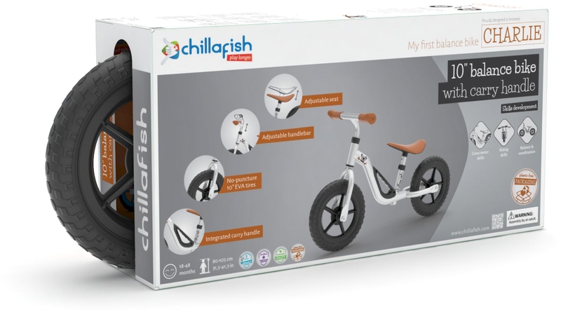 Chillafish Charlie loopfiets - Zilver - verpakking