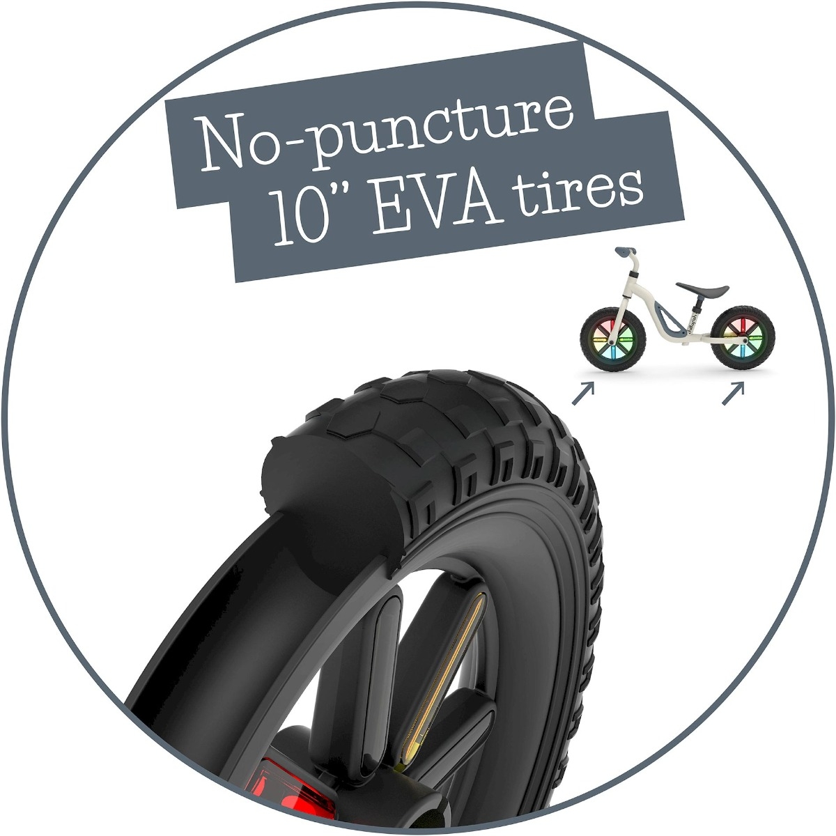 Chillafish Charlie Glow loopfiets - Beige - banden