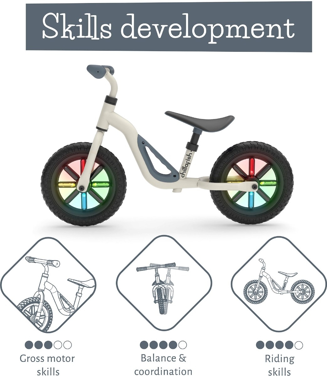 Chillafish Charlie Glow loopfiets - Beige - skills