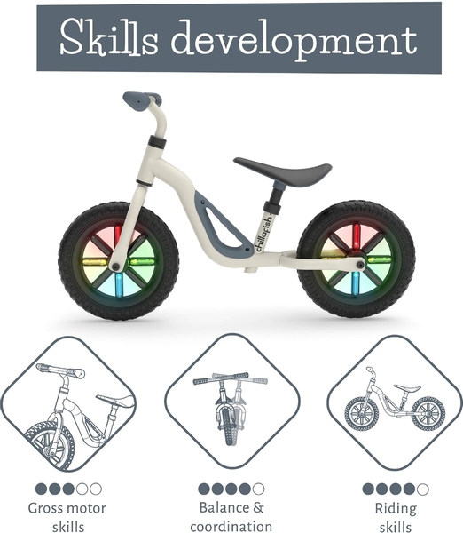 Chillafish Charlie Glow loopfiets - Beige - skills