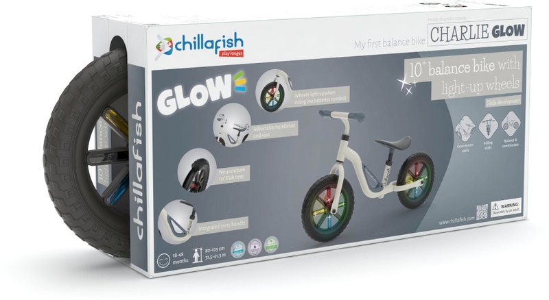 Chillafish Charlie Glow loopfiets - Beige - verpakking