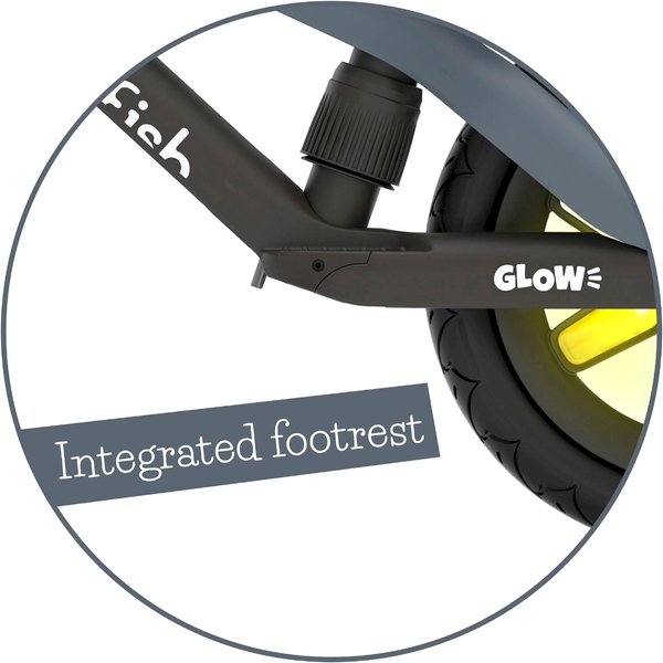 Chillafish BMXie GLOW loopfiets - Zwart - voetensteun