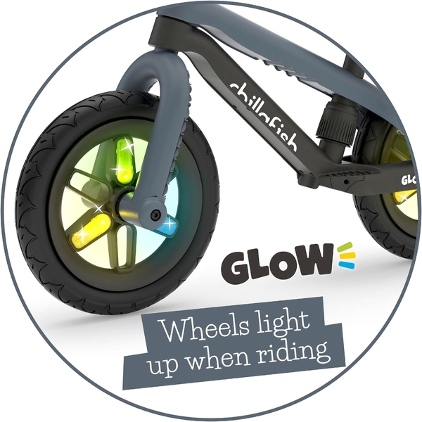 Chillafish BMXie GLOW loopfiets - Zwart - wielen