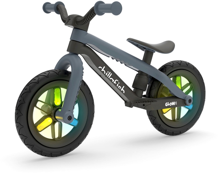 Chillafish BMXie GLOW loopfiets - Zwart - voorkant