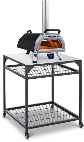 Ooni tafel groot - pizzaoven schuin