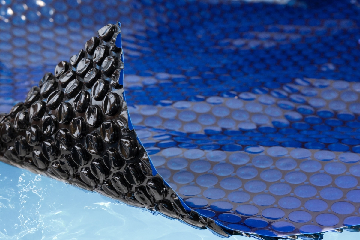 W'eau solar cover rond - 183 cm (zeilmaat 155) - Zwart/Blauw