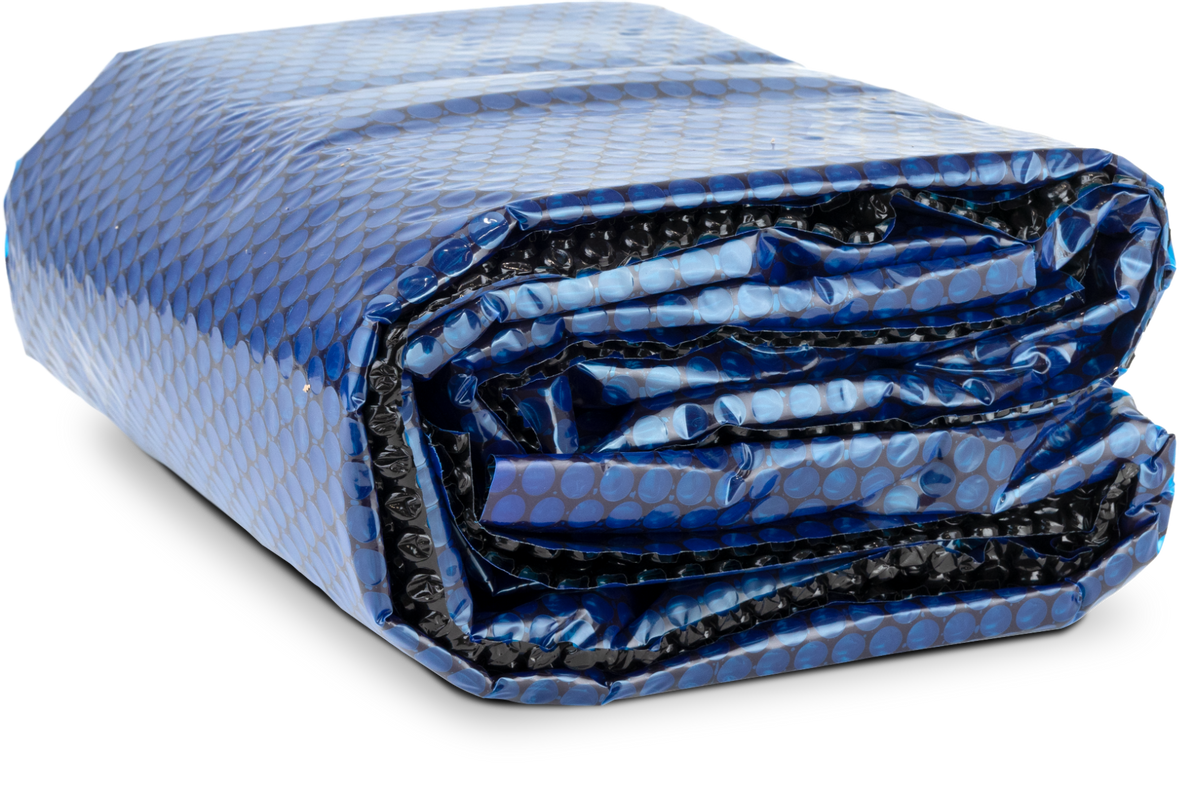 W'eau solar cover ovaal - 915 x 460 cm (zeilmaat 909 x 454) - Zwart/Blauw
