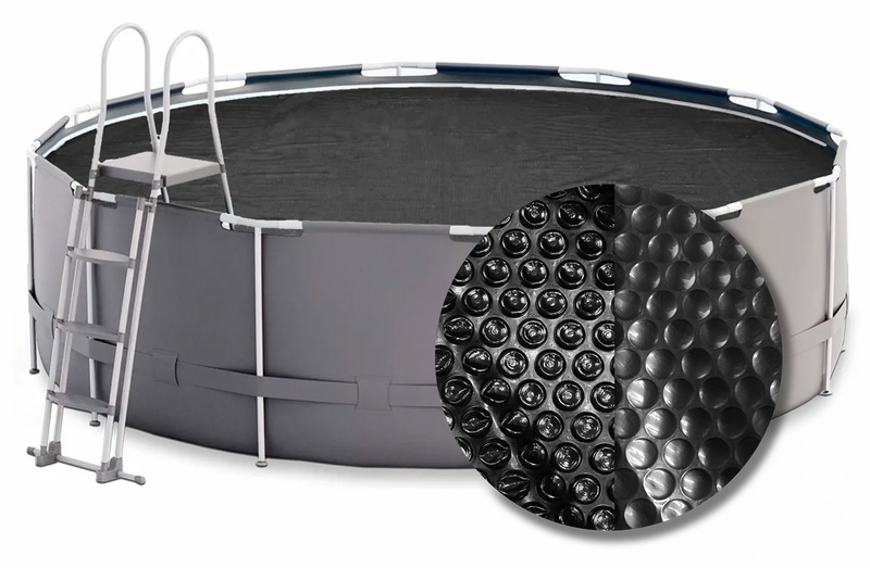 W'eau Premium solar cover rond - 420 cm (zeilmaat 414) - Zwart
