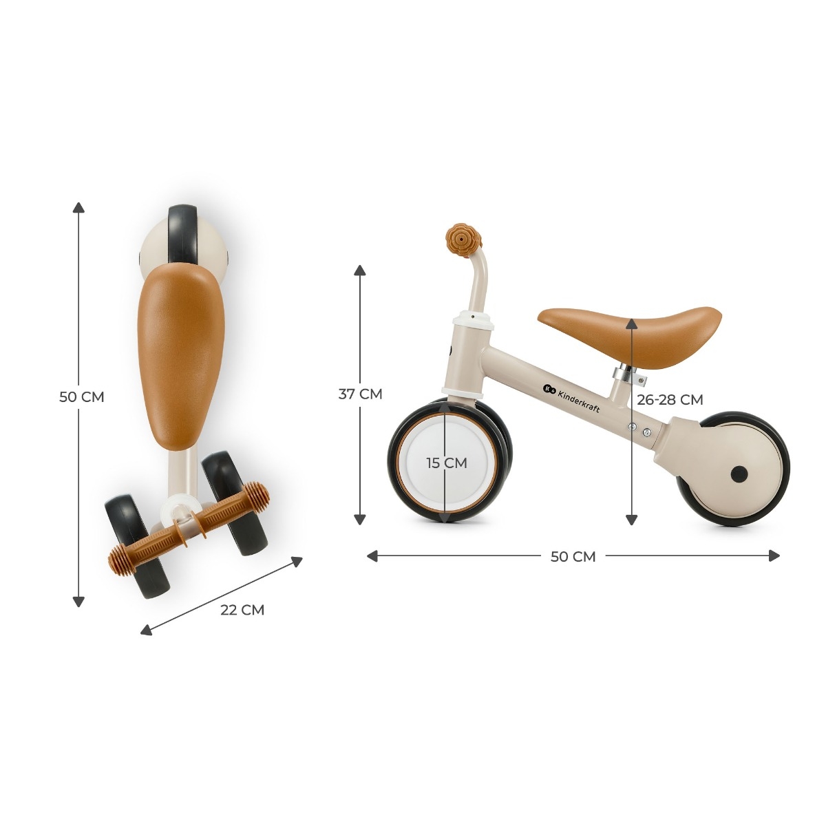 Kinderkraft Cutie loopfiets - Beige
