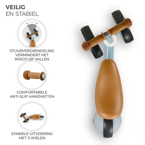 Kinderkraft Cutie loopfiets - Pastel blauw