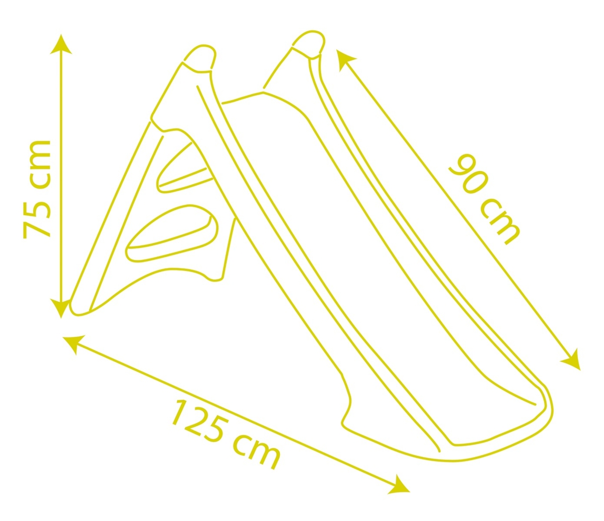 Smoby XS glijbaan - 125 x 50 x 75 cm - Oranje/groen