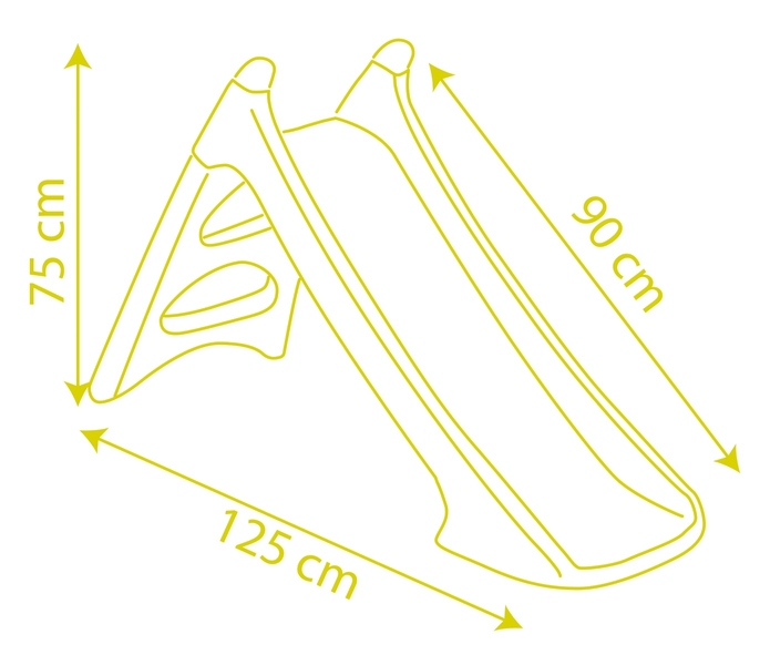 Smoby XS glijbaan - 125 x 50 x 75 cm - Oranje/groen