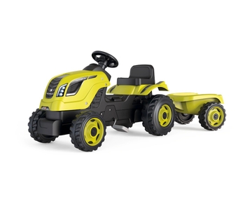 Smoby Farmer XL traptractor met trailer - Groen