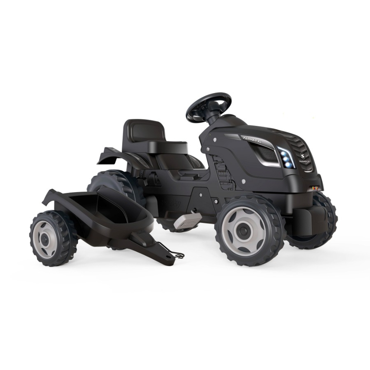 Smoby Farmer XL traptractor met trailer - Zwart