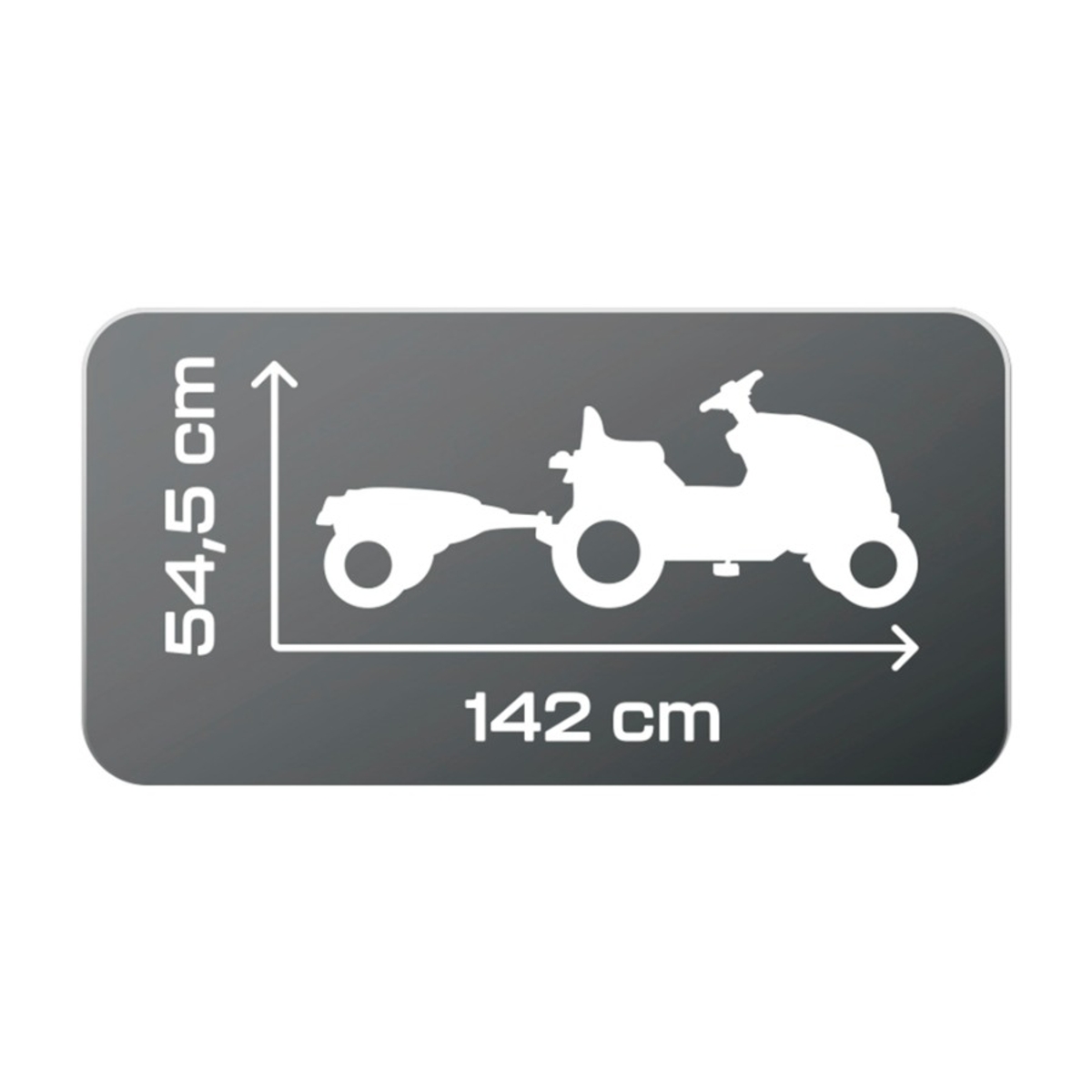 Smoby Farmer XL traptractor met trailer - Zwart