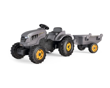Smoby Stronger XXL traptractor met trailer - Grijs