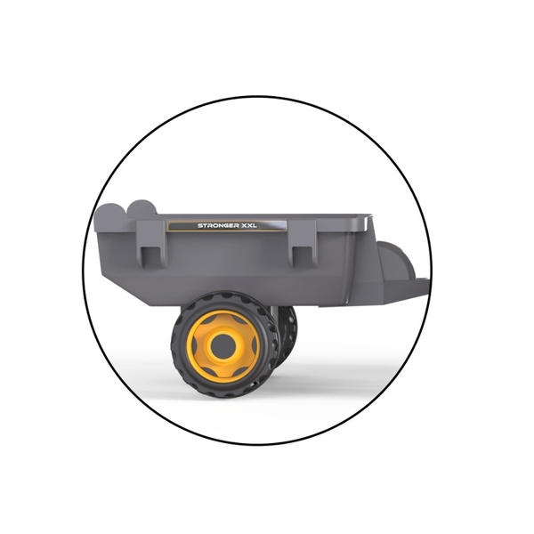 Smoby Stronger XXL traptrekker met trailer - Grijs