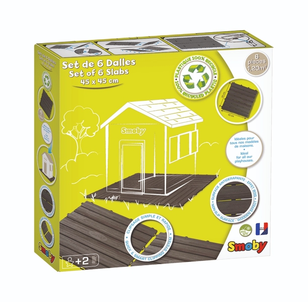 Smoby speelhuis accessoire - Vloerplaat-set - 45 x 45 cm