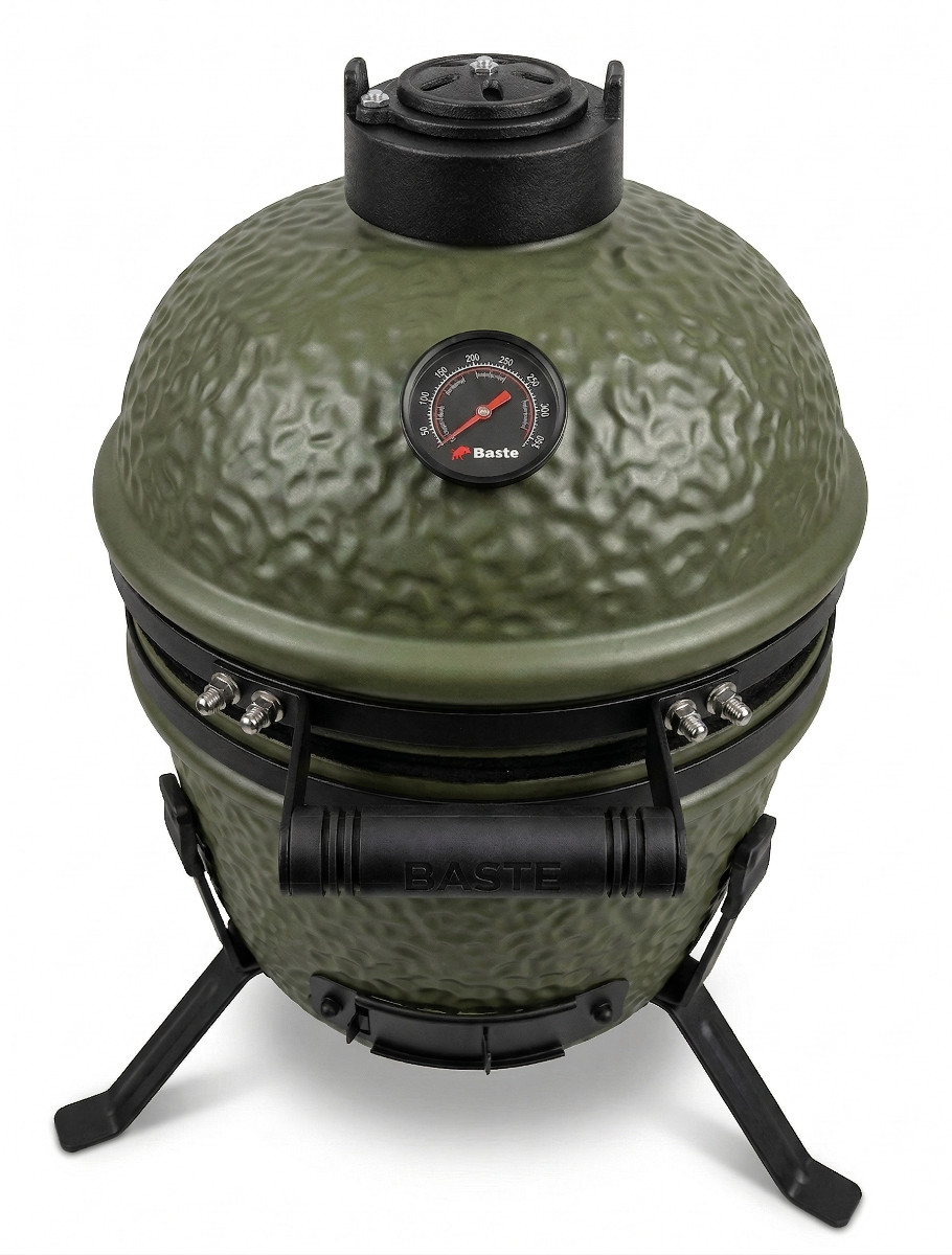 BASTE kamado BBQ mini - 13 inch - Olijfgroen