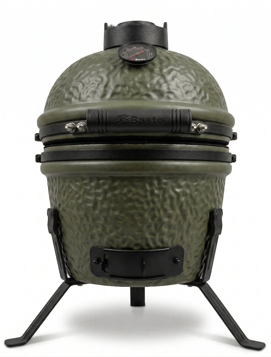 BASTE kamado BBQ mini - 13 inch - Olijfgroen