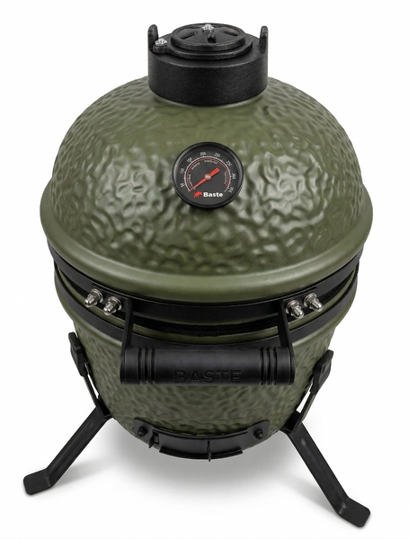 BASTE kamado BBQ mini - 13 inch - Olijfgroen