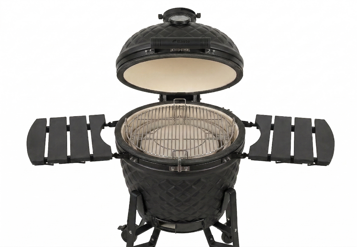 BASTE Kamado bbq XL - 23,5 inch - Zwart