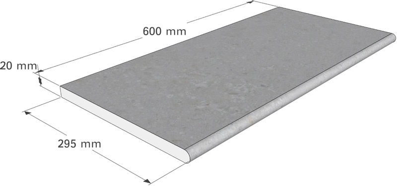 Scandi Roc Maranello randtegel - Luna Pearl - Afmetingen