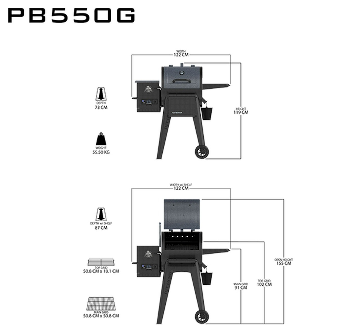 Pit Boss Navigator 550 pellet grill barbecue