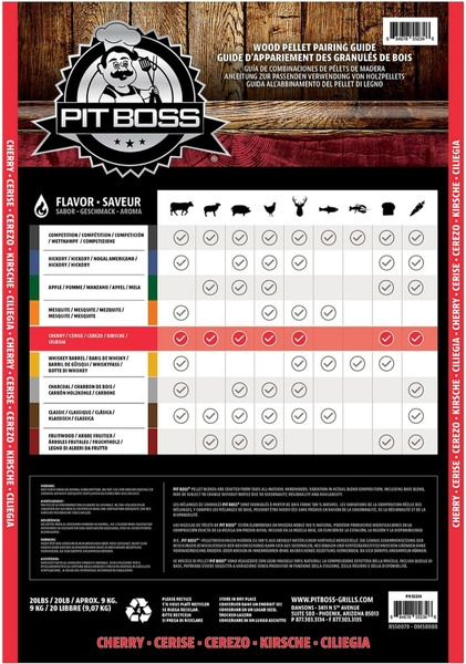 Pit Boss Cherry Blend hardhout barbecue pellets - 9 kg