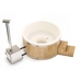 Houtgestookte hottub Extern - 4-6 personen - Wit
