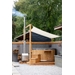 Houtgestookte hottub Extern - 4-6 personen - Grijs