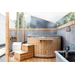 Houtgestookte hottub Extern - 4-6 personen - Grijs