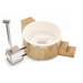Houtgestookte hottub Extern met filteraansluiting - 4-6 personen - Wit
