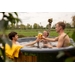 Houtgestookte hottub Extern met filteraansluiting - rond - 4-6 personen - Wit