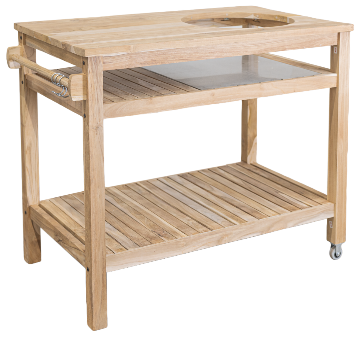 BASTE barbecue tafel voor 13, 15 en 16 inch kamado's - Teakhout