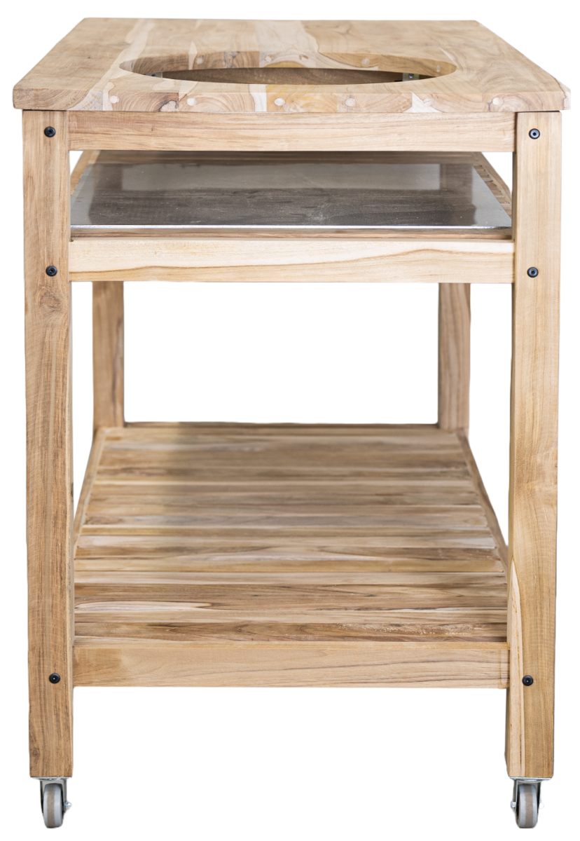 BASTE barbecue tafel voor 13, 15 en 16 inch kamado's - Teakhout