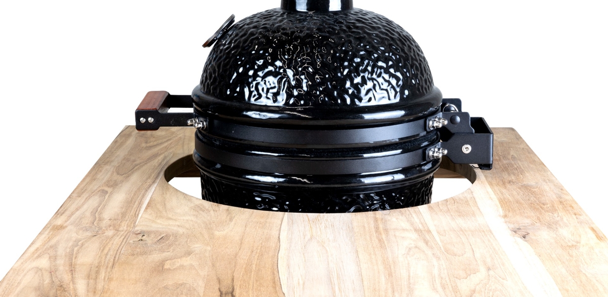 BASTE bbq tafel voor 13, 15 en 16 inch kamado's - Teakhout
