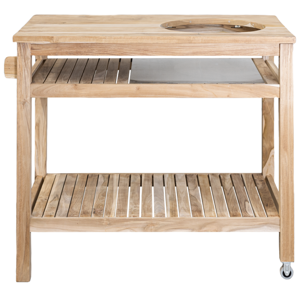BASTE barbecue tafel voor 13, 15 en 16 inch kamado's - Teakhout