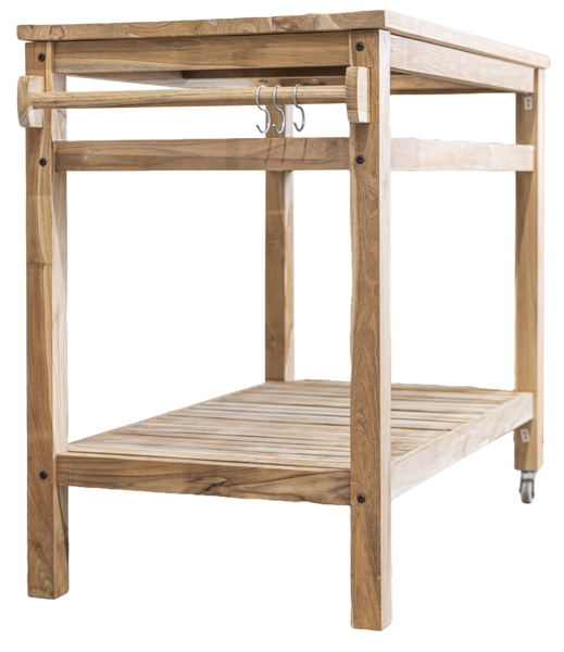 BASTE barbecue tafel voor 13, 15 en 16 inch kamado's - Teakhout